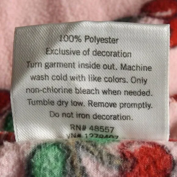 MARY ENGELBREIT Nightgown/Pajama top, XL, Pink, Cherries, Fleece, Life Is Sweet - Picture 11 of 11